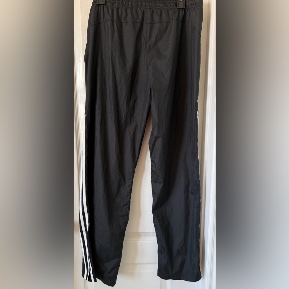 Adidas Black Athletic Pants with White Accents Size-M - Picture 7 of 9